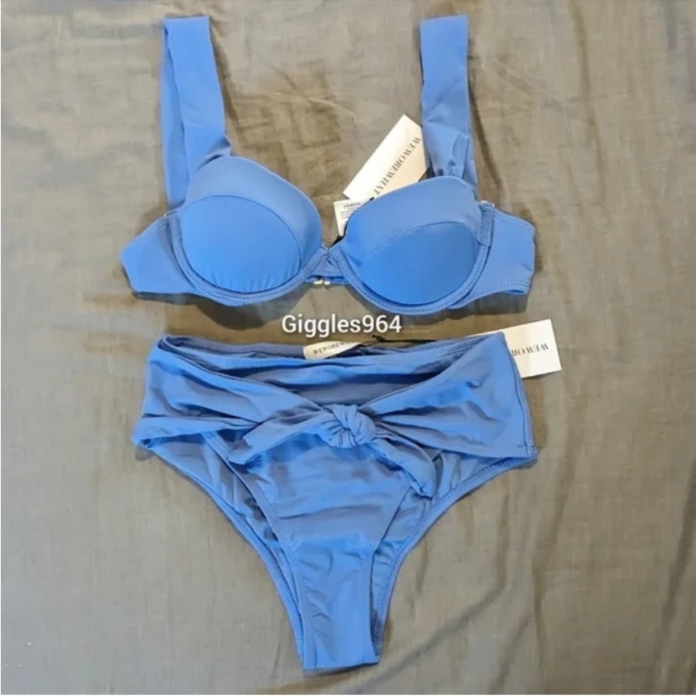 WeWoreWhat Blue Bikini Set (NWT) - Picture 6 of 7